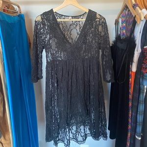 Black lace dress from Free People